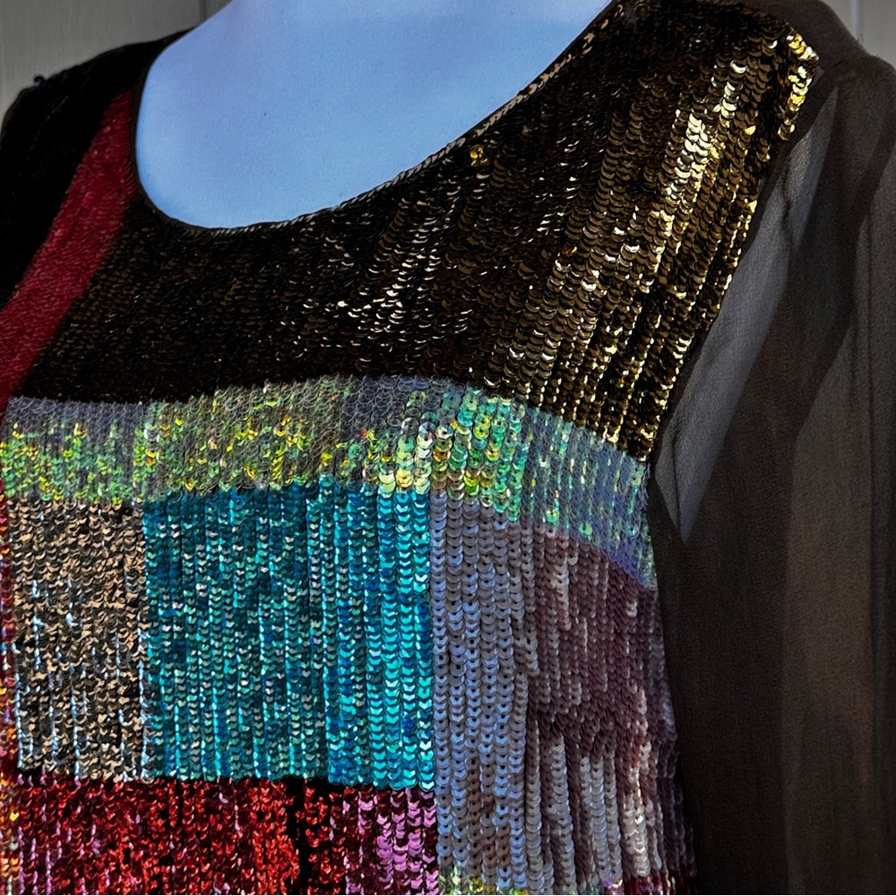 Megan Park Vintage Silk & Sequin Blouse